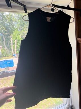 J. Crew Black Sleeveless Knit Tank Top/Sweater Vest